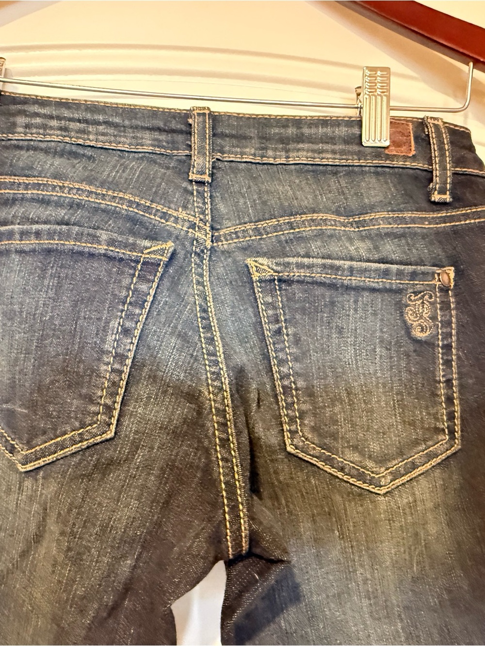 Jessica Simpson Straight Leg Dark Blue Washed Jeans